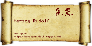 Herzog Rudolf névjegykártya